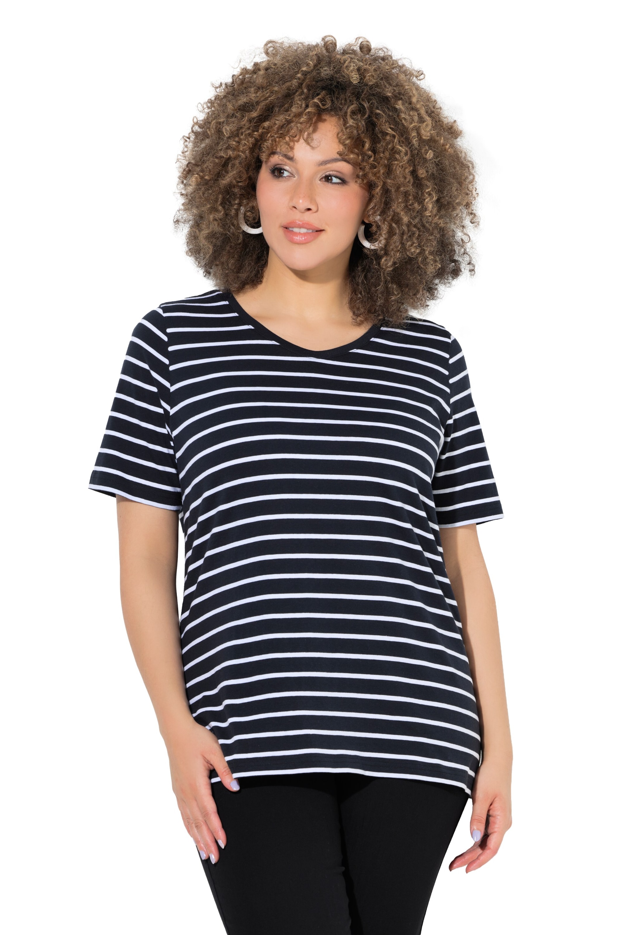 Ulla Popken Shirt in Black: front