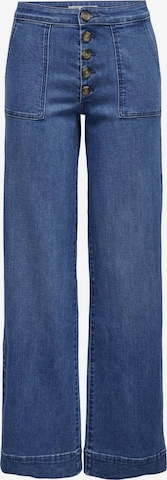 ONLY Wide leg Jeans in Blauw: voorkant