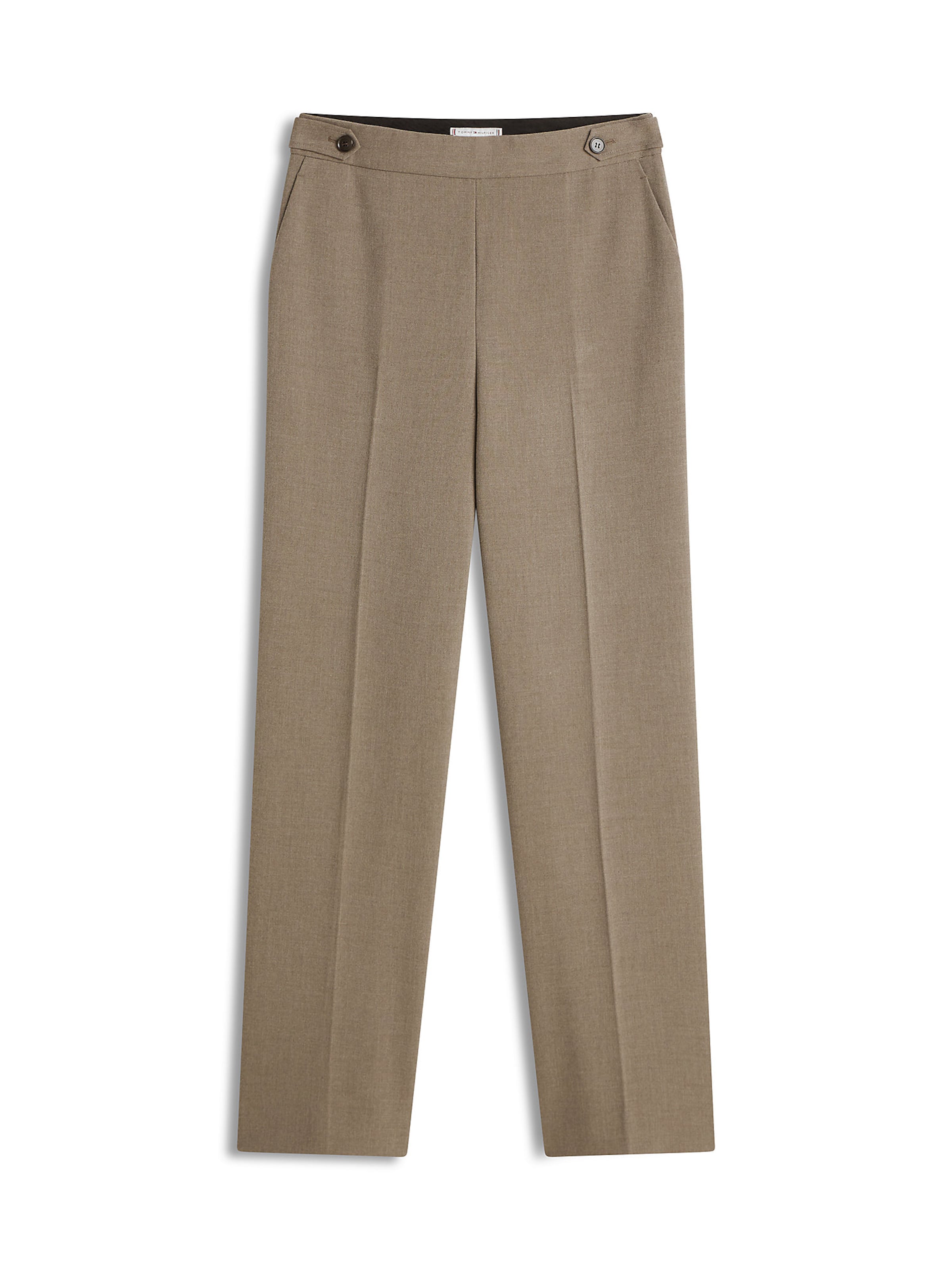 Wide Leg Pantalon à plis TOMMY HILFIGER en beige : devant