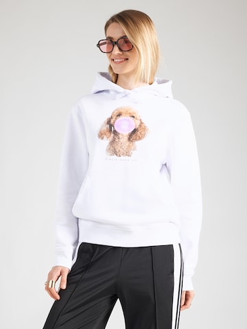 EINSTEIN & NEWTON Μπλούζα φούτερ 'Bubble Poodle' σε λευκό: μπροστά
