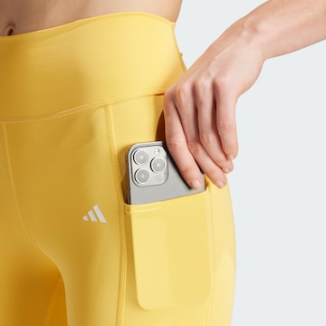 ADIDAS PERFORMANCE Skinny Workout Pants 'Optime Full-length' in Yellow