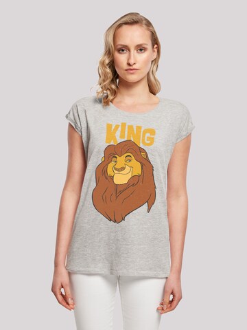 F4NT4STIC Shirt 'Disney The König der Löwen Mufasa King' in Grijs: voorkant