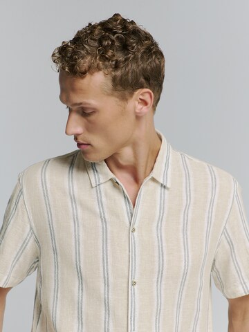 No Excess Regular fit Button Up Shirt 'Dobby' in Grey