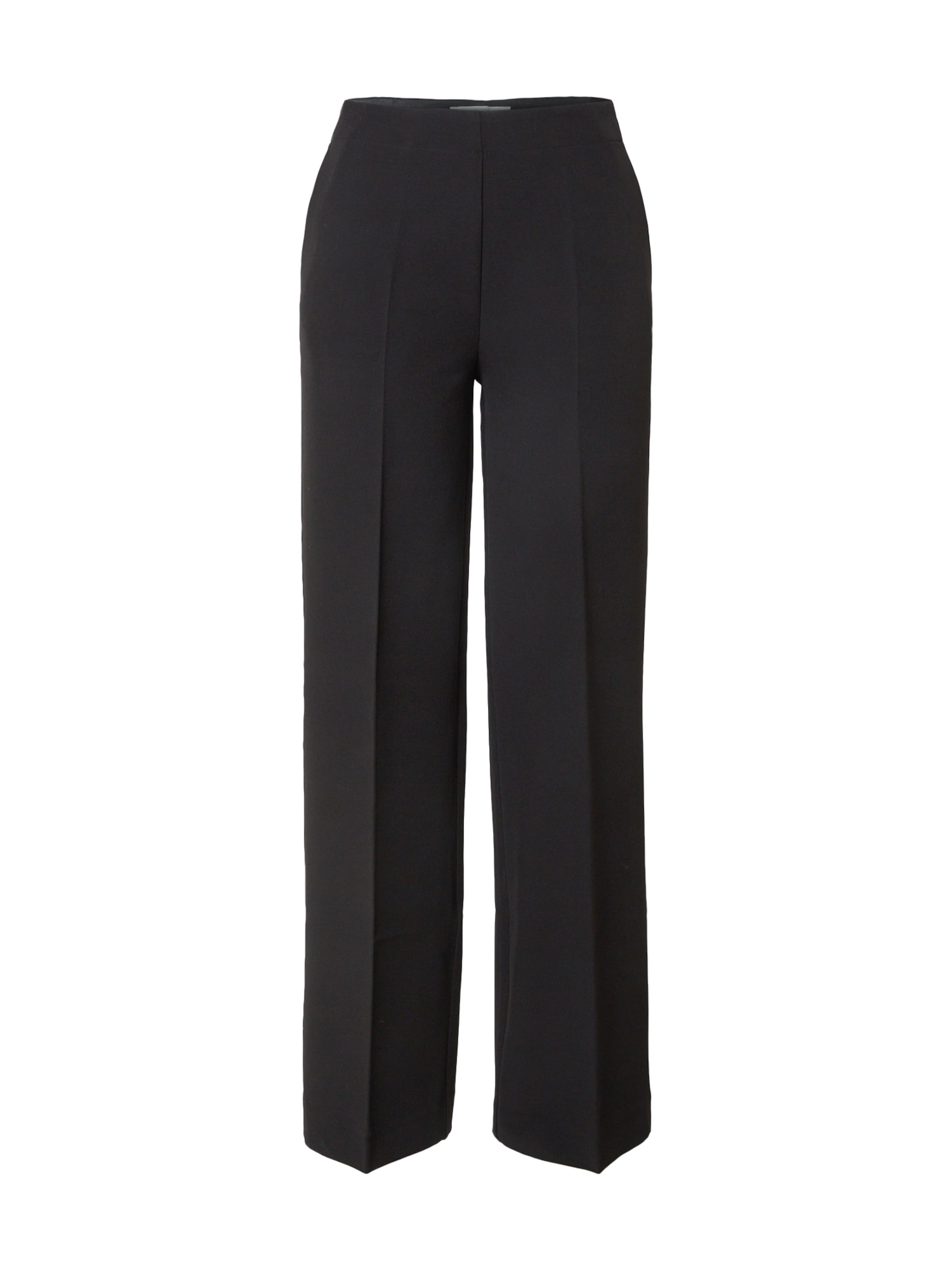 modström Wide Leg Hose 'Nelli' in Schwarz: Vorderseite