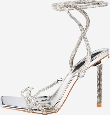 Public Desire Sandalen met riem 'CLUELESS' in Zilver