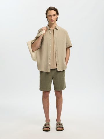 SELECTED Regular Fit Skjorte 'SLHCLAY' i beige