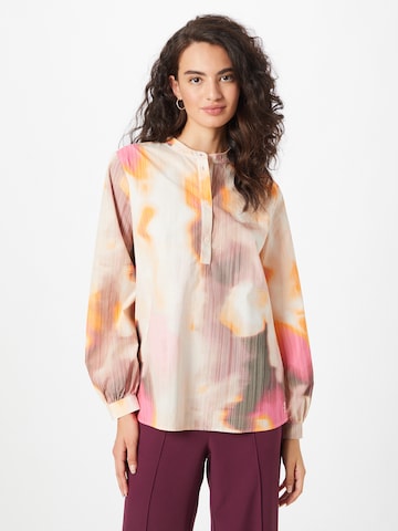 comma casual identity Blouse in Wit: voorkant