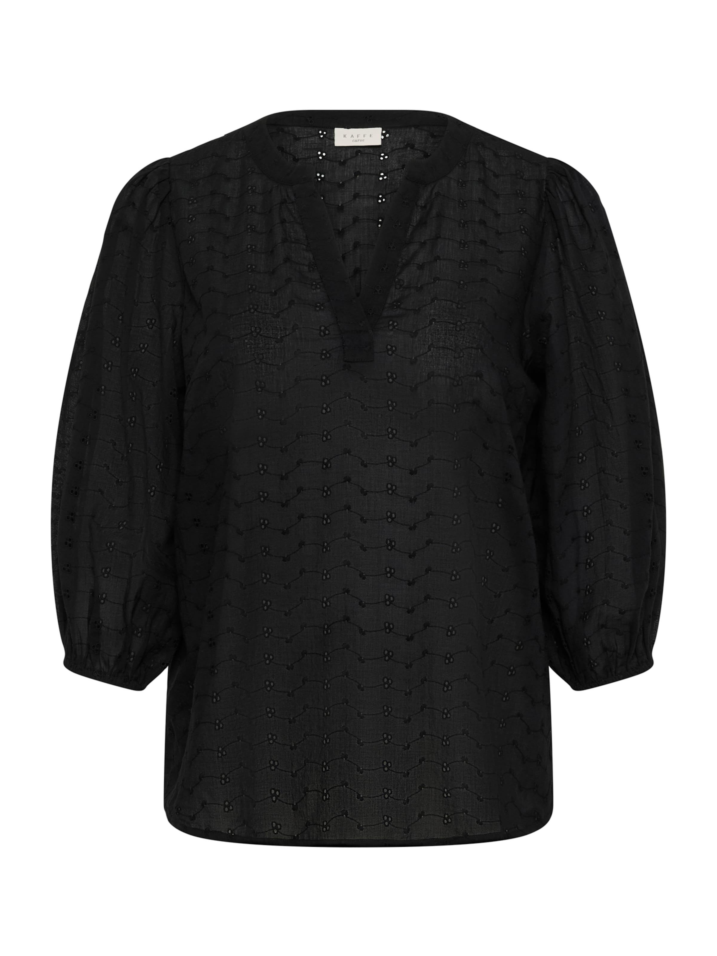 KAFFE CURVE Pusero 'Maia' värissä musta: etupuoli