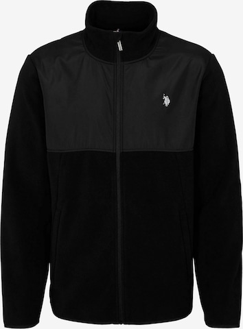 U.S. POLO ASSN. Jacke 'UMVitus' in Schwarz: Vorderseite