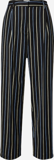 Munthe Pantalon à pince 'MONSOON' en bleu clair / jaune pastel / noir, Vue avec produit