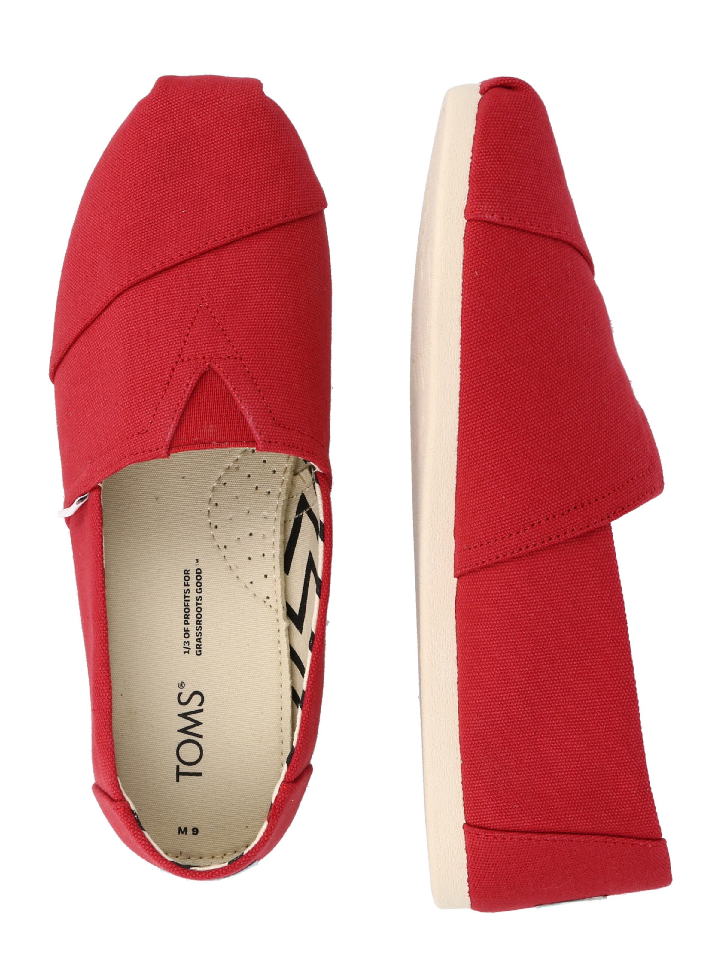 sarkans TOMS Espadrillas 'ALPARGATA'