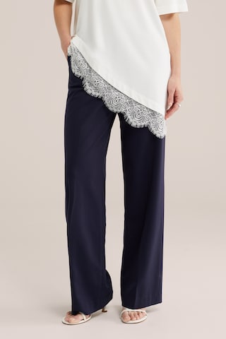 WE Fashion Обычный Плиссированные брюки в Синий: спереди