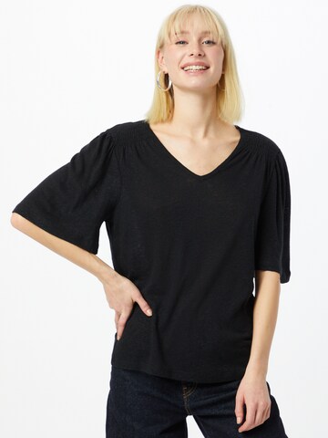 PULZ Jeans Shirt 'AMALIE' in Zwart: voorkant