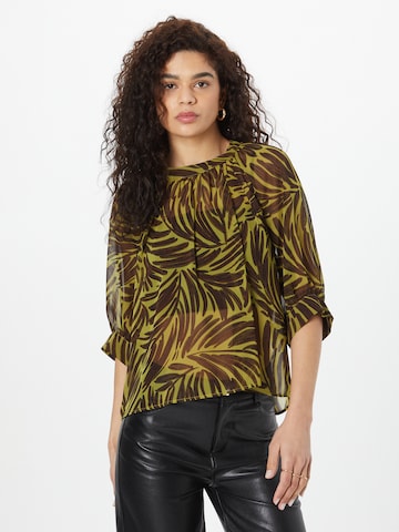 Sisley - Blusa en marrón: frente