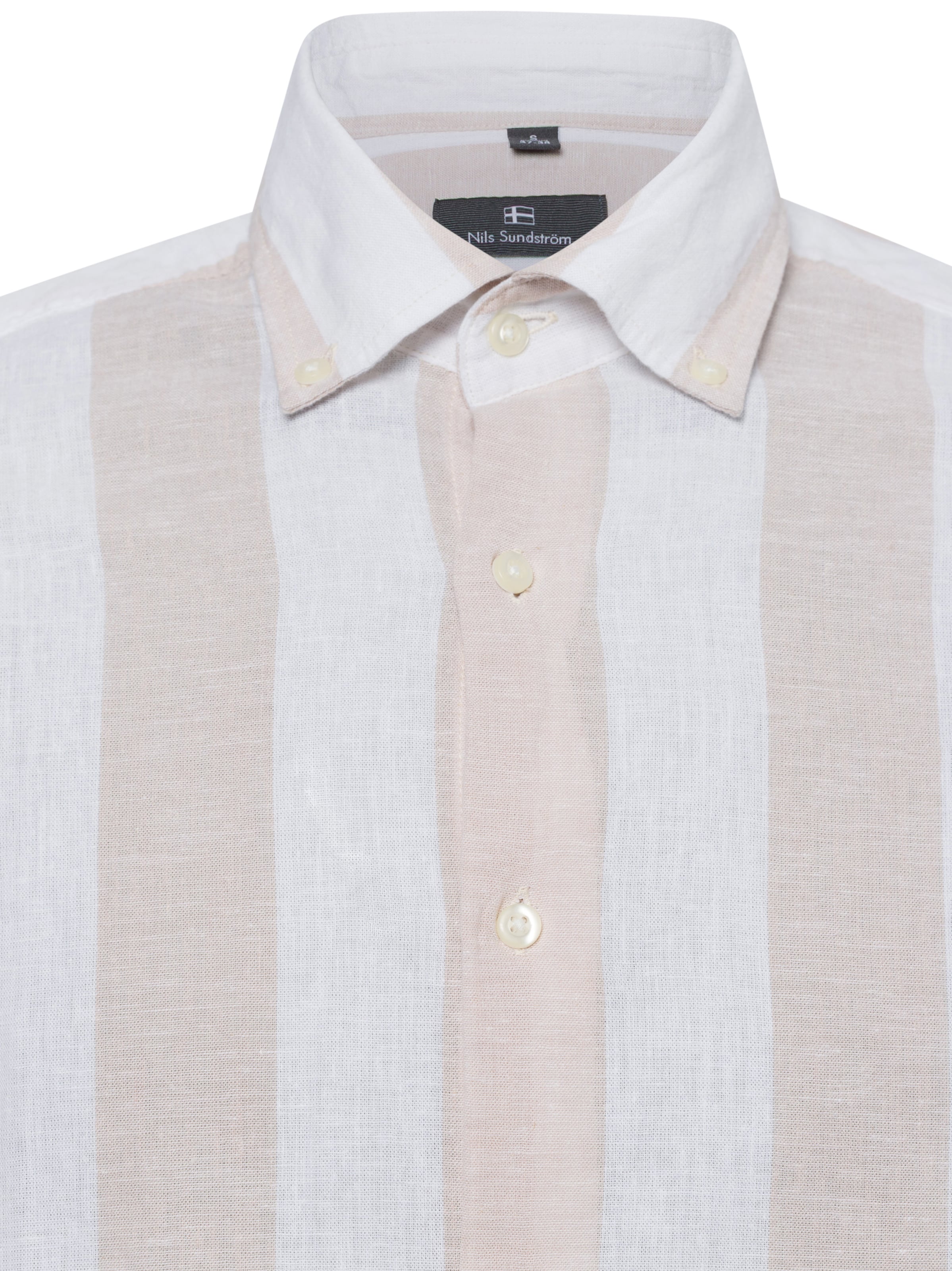 Nils Sundström Regular Fit Hemd in Beige