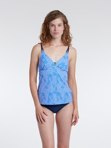Bustier Tankini SUNFLAIR en bleu : devant