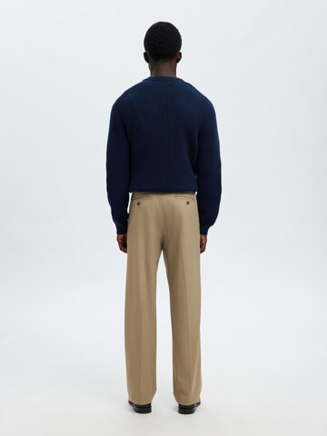 SELECTED Loosefit Bundfaltenhose 'SLH220' in Grau