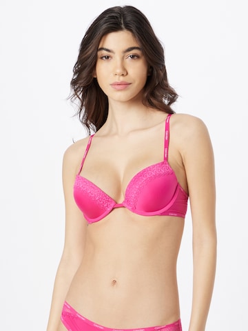 Calvin Klein Underwear Push-up Rinnahoidja 'Flirty ', värv roosa: eest vaates