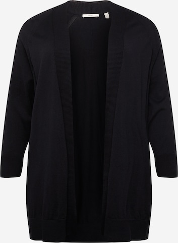 Esprit Curves Плетена жилетка в черно: отпред