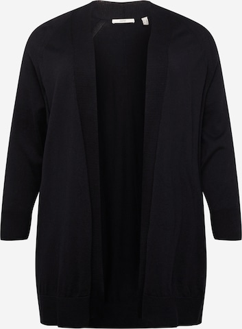 Esprit Curves Knit cardigan in Black: front