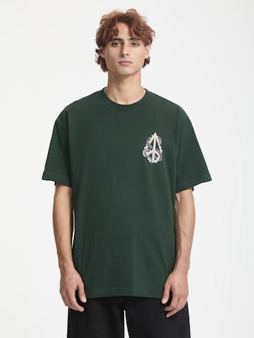 T-Shirt 'Snake Peace LSE' Volcom en vert : devant