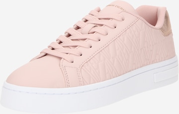 ARMANI EXCHANGE - Zapatillas deportivas bajas en rosa: frente