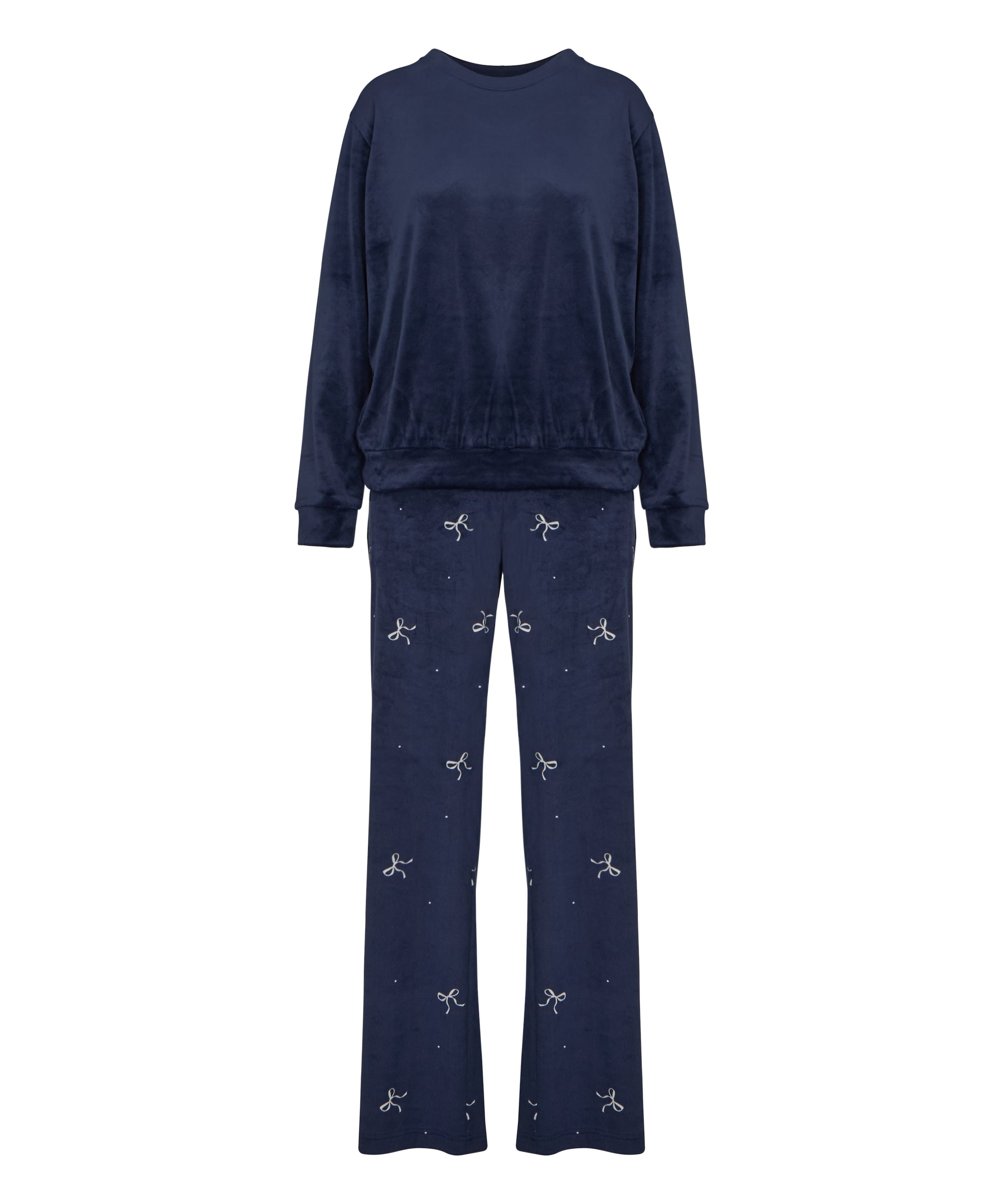 Hunkemöller Pyjama en XS en bleu, Vue avec produit