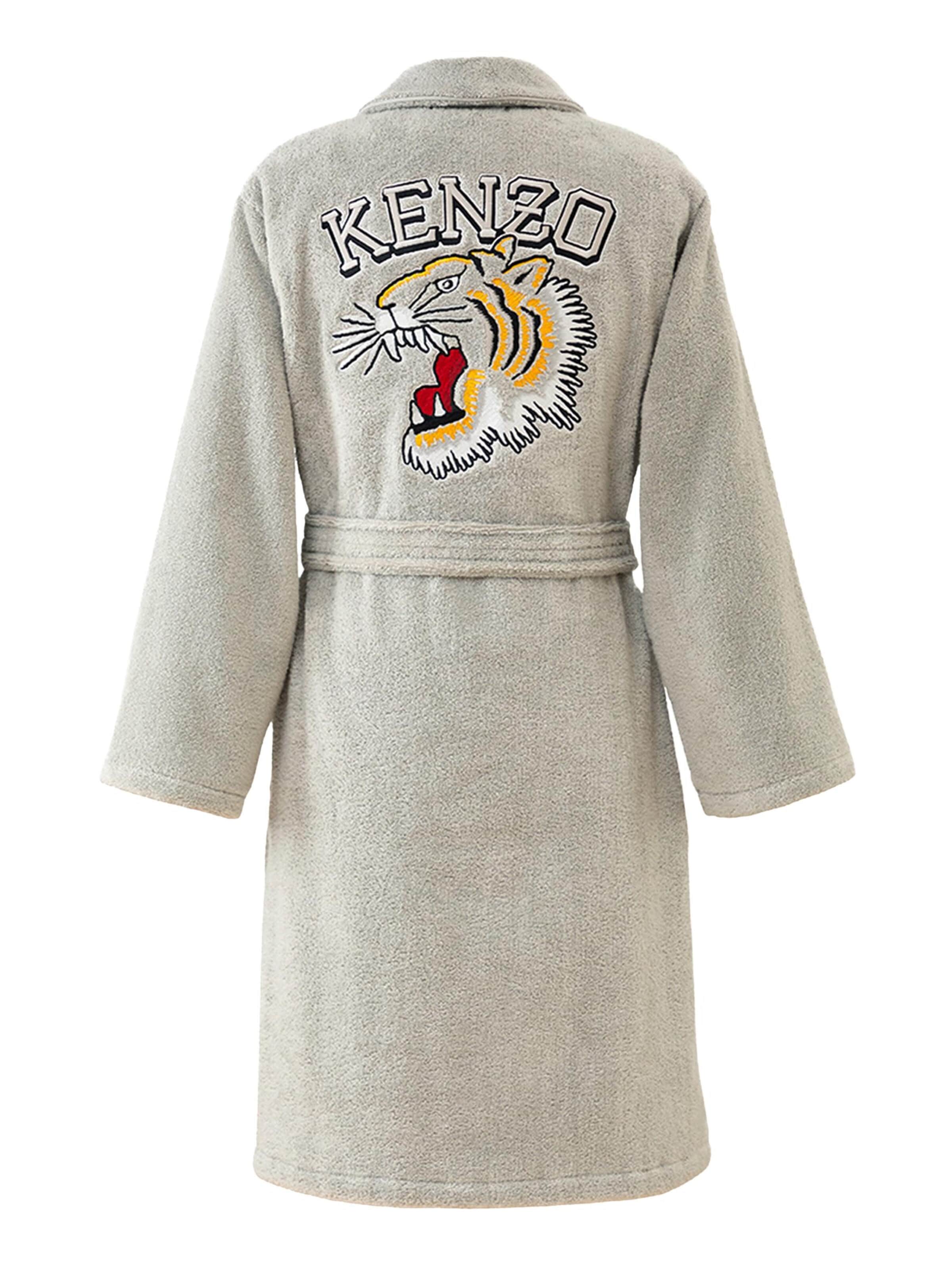 KENZO Long Bathrobe 'KVTIGER' in Grey