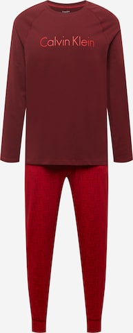 Calvin Klein Underwear Pitkä pyjama värissä punainen: edessä