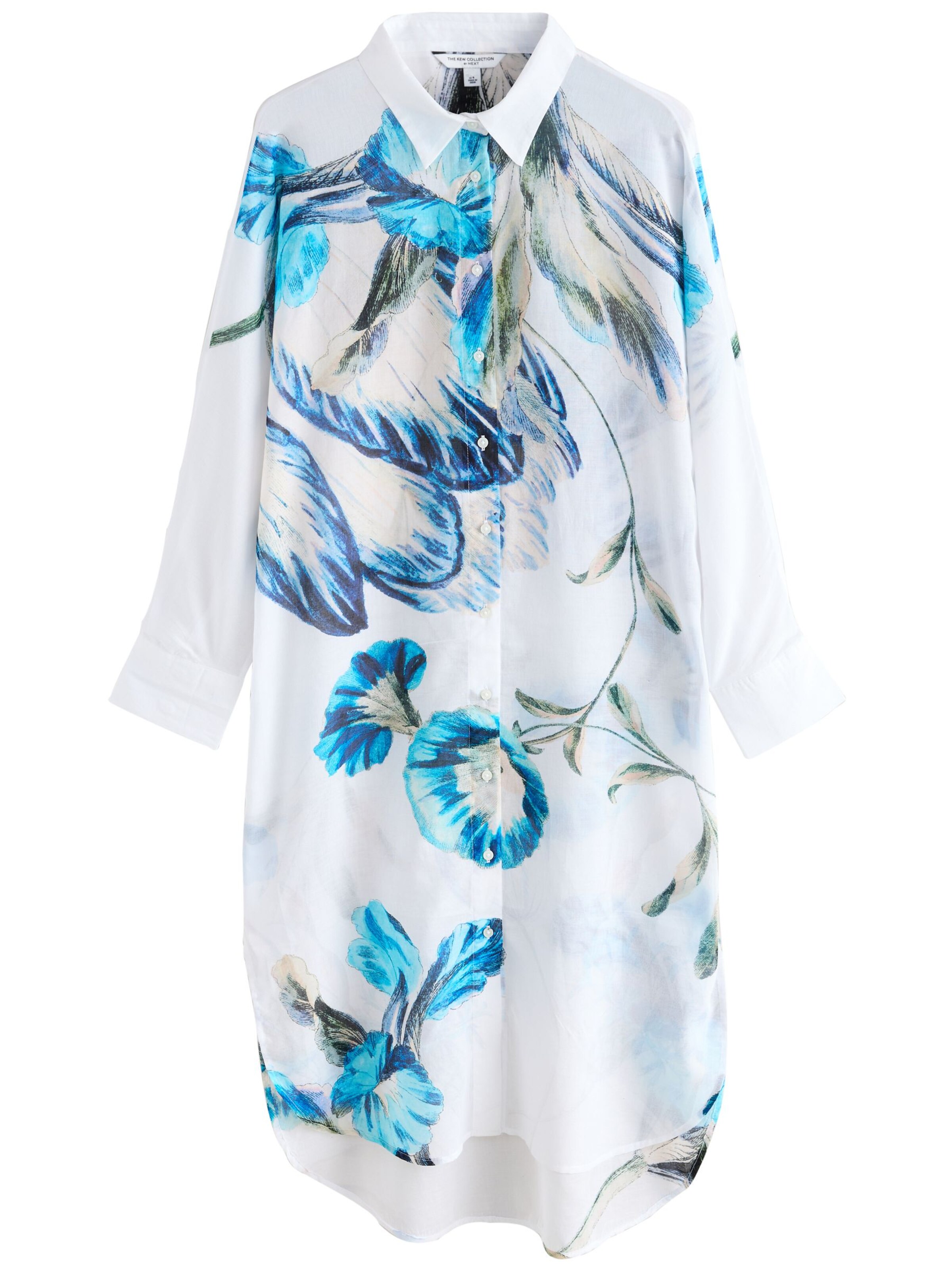 Next Блуза 'Gardens' в синьо / аквамарин / бяло, Преглед на продукта