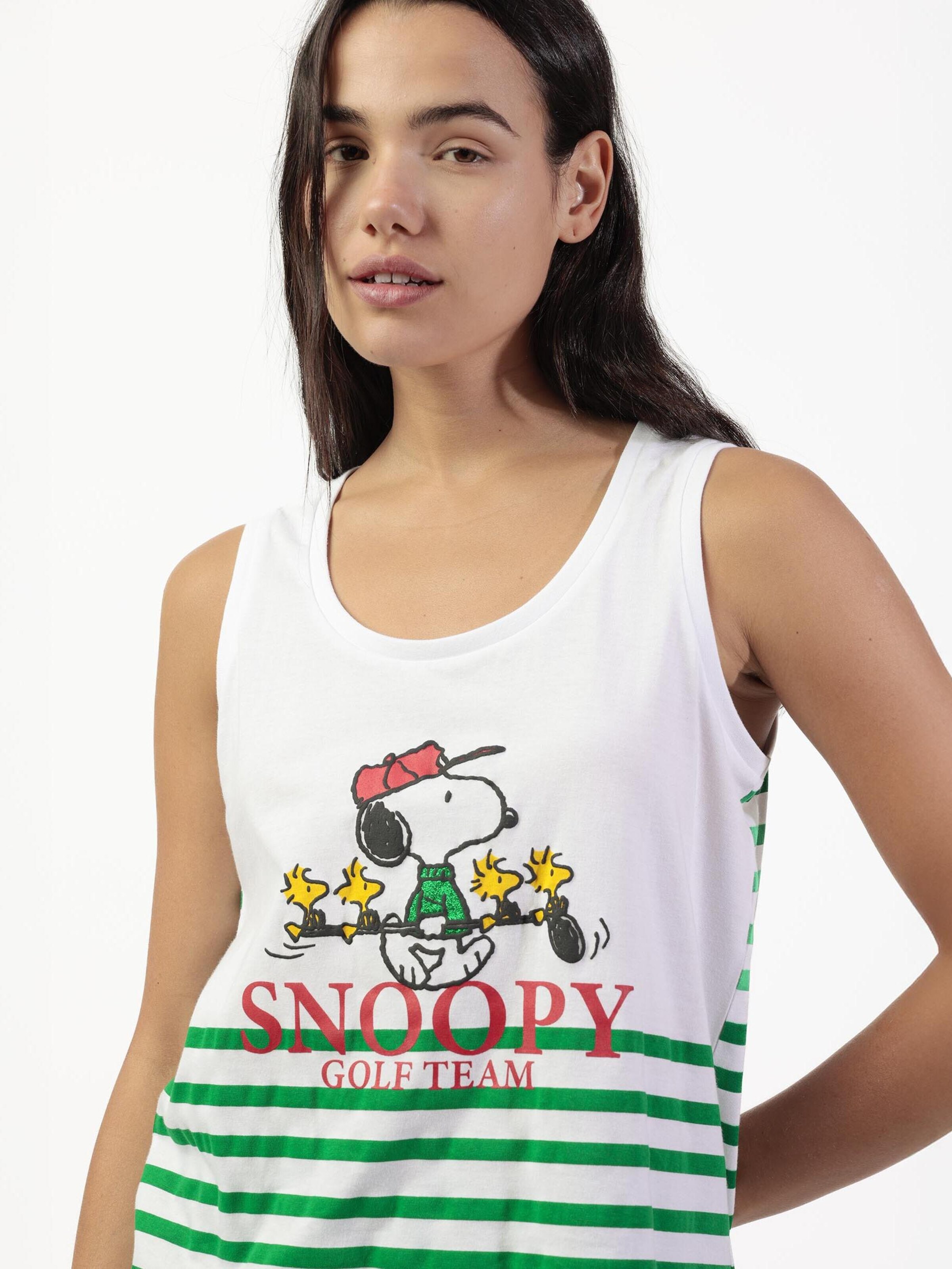 PEANUTS - Pijama 'Golf Team' en verde