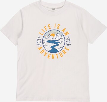 Maglietta 'Life Is An Adventure' di Mister Tee in bianco: frontale