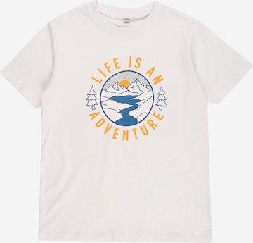 Maglietta 'Life Is An Adventure' di Mister Tee in bianco: frontale