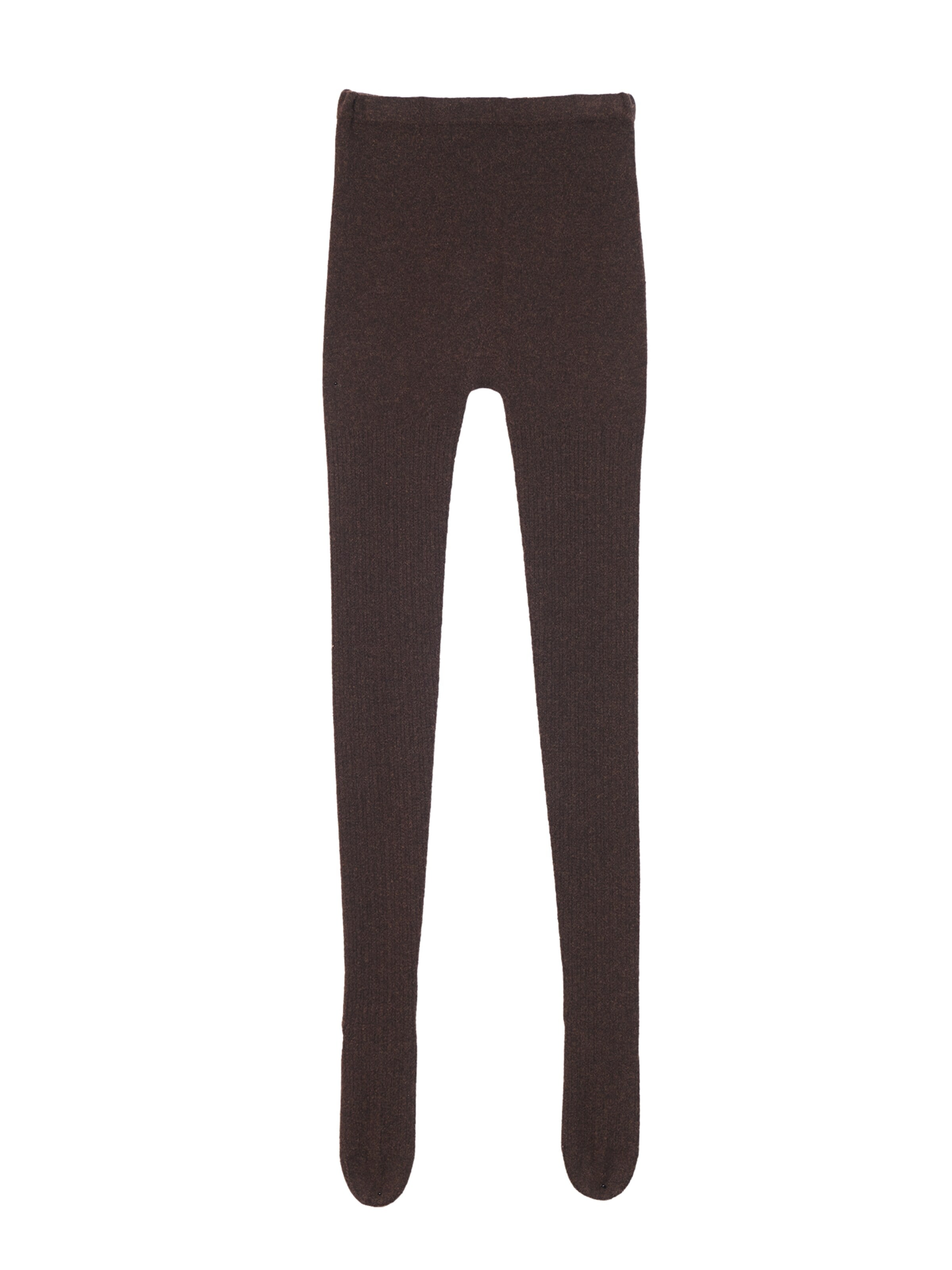 GOBI Cashmere Leggings 'High-Rise Cashmere Knit Tights' in Bruin: voorkant