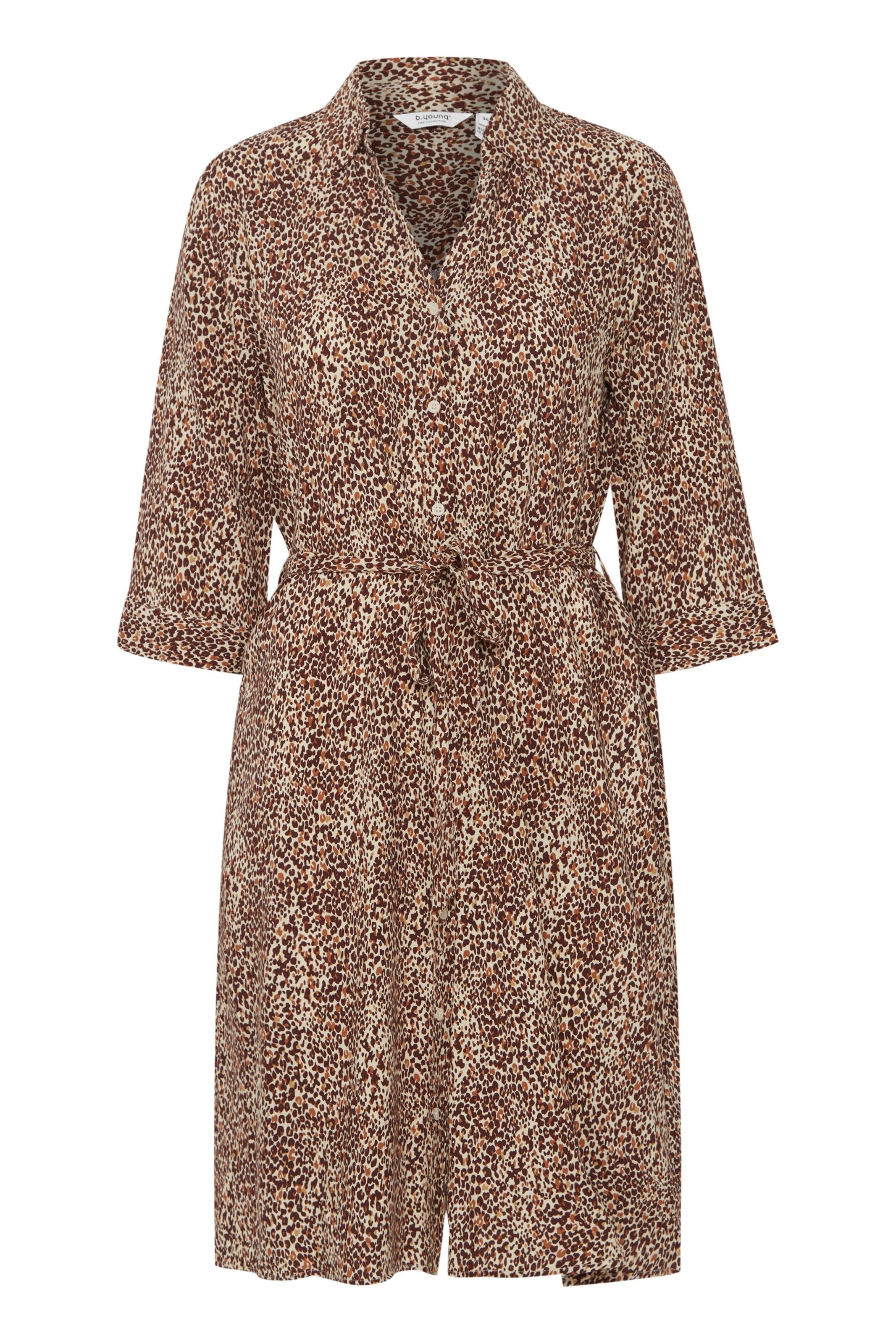 b.young Blusenkleid 'Joella' in beige / braun, Produktansicht