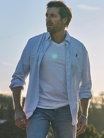 MCS Regular fit Button Up Shirt 'MCGreg' in Blue