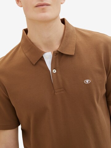 TOM TAILOR Poloshirt in Braun