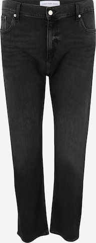 Calvin Klein Jeans Plus - Calças de ganga em preto: frente