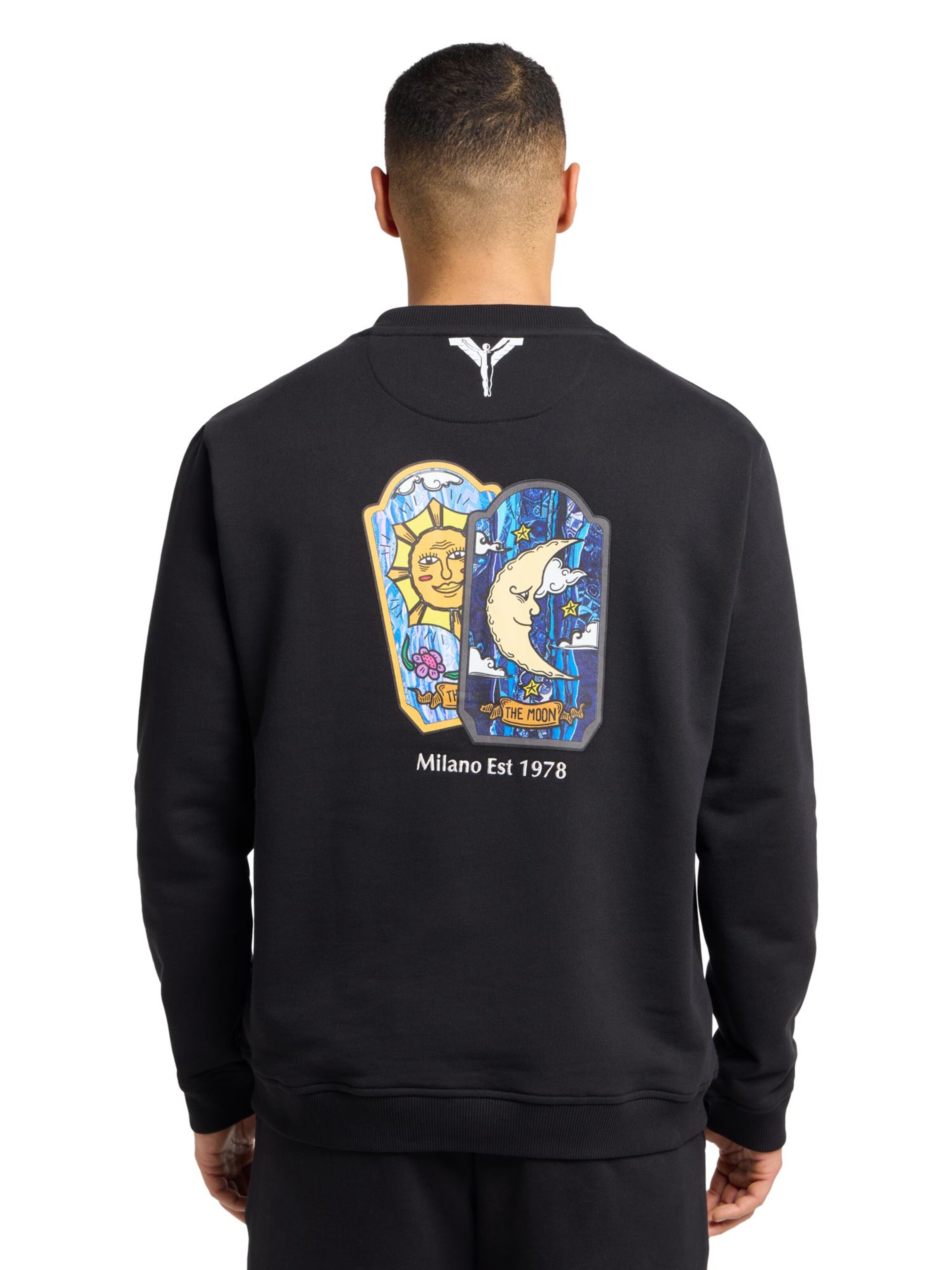 Carlo Colucci Sweatshirt 'Eichner' in Black