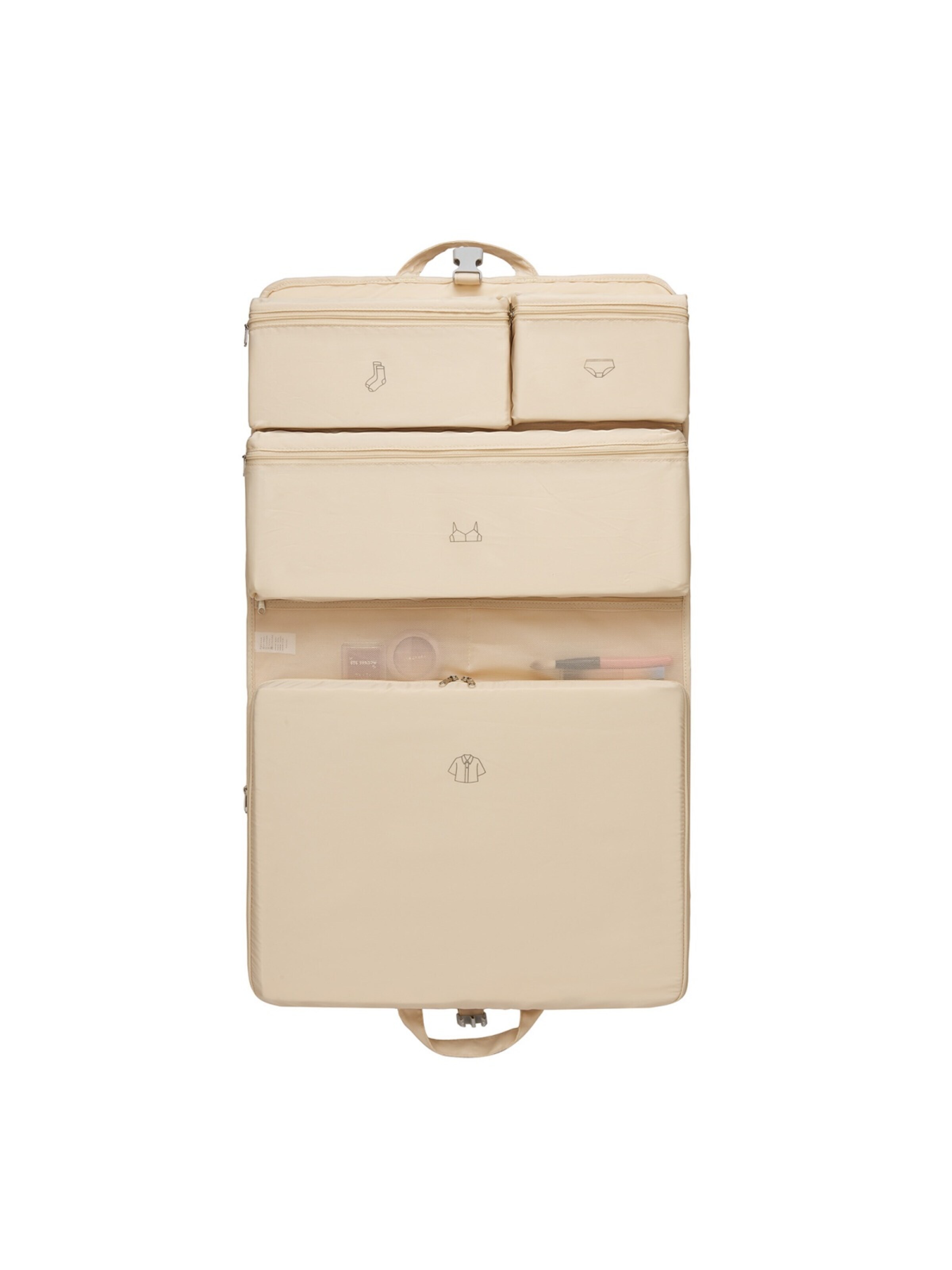 Kono Travel Bag in Beige: front