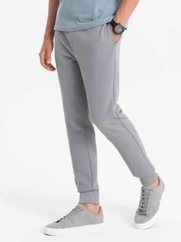 Effilé Pantalon 'PASK-0129' Ombre en gris