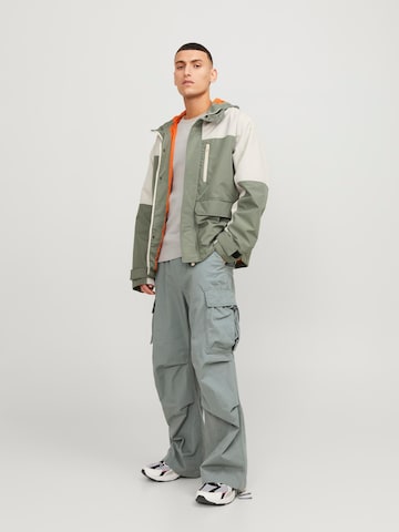 JACK & JONES Wide Leg Hose 'Zayn' in Grün