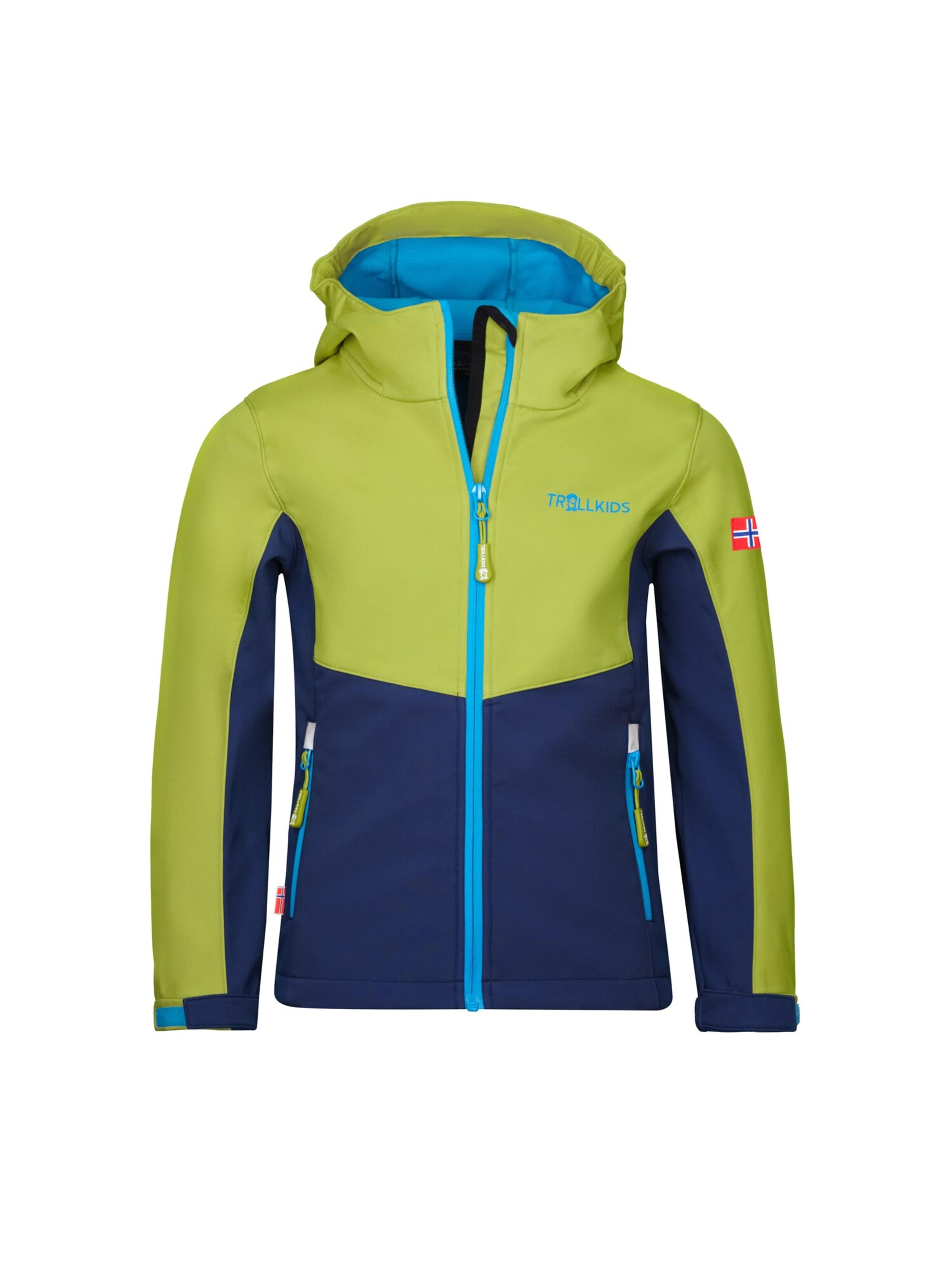 TROLLKIDS Outdoor jacket in Green: front