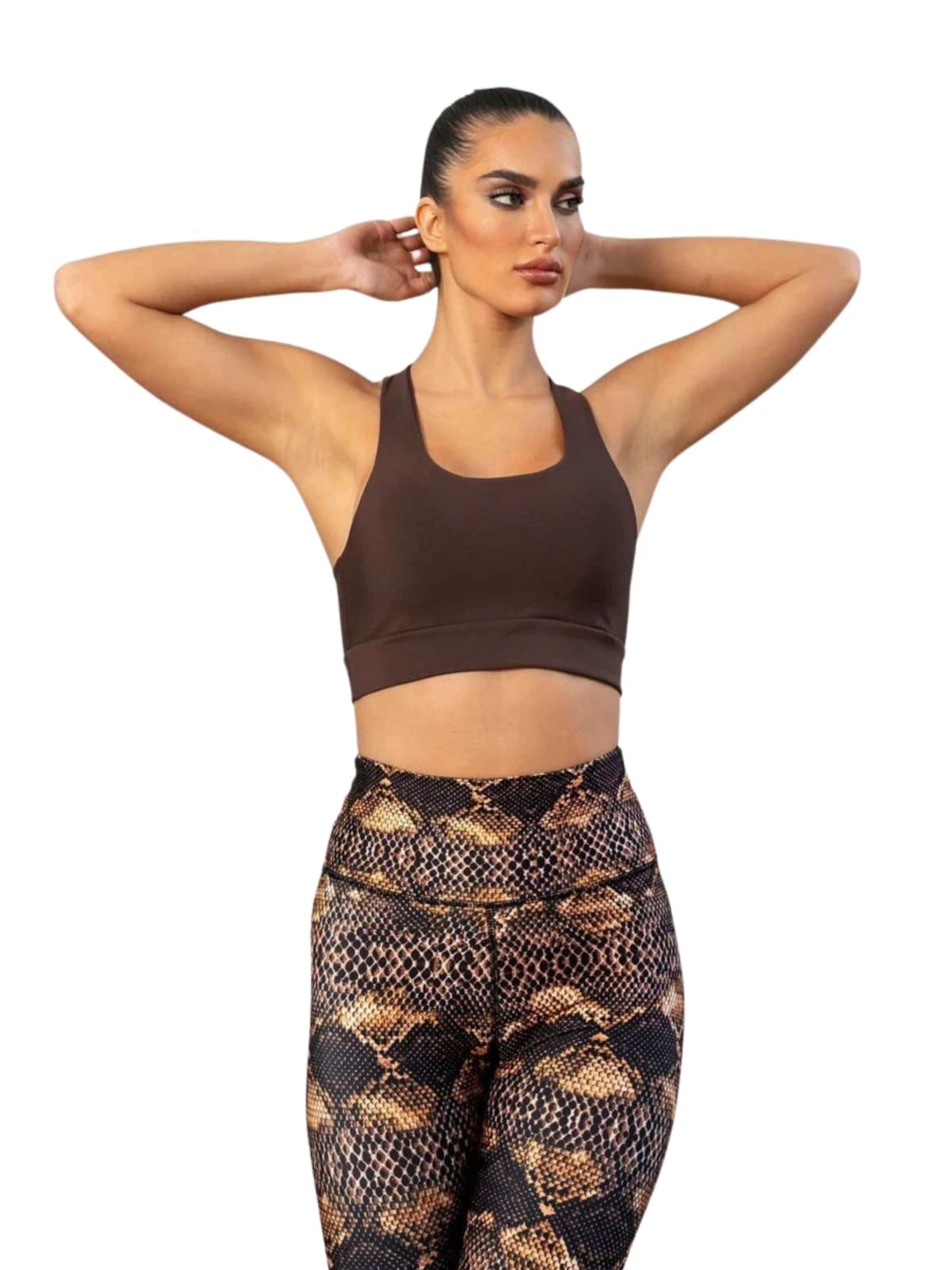 Lismina Slim fit Leggings '411' in Brown