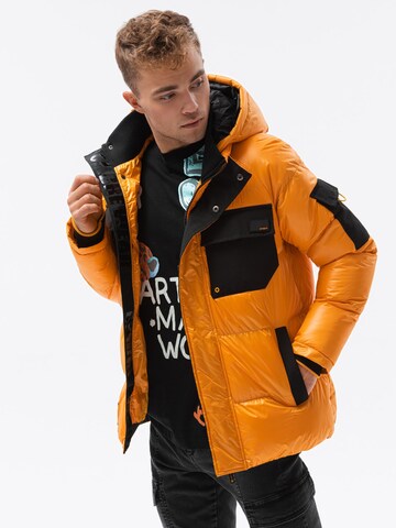 Ombre Winter Jacket 'C457' in Orange: front