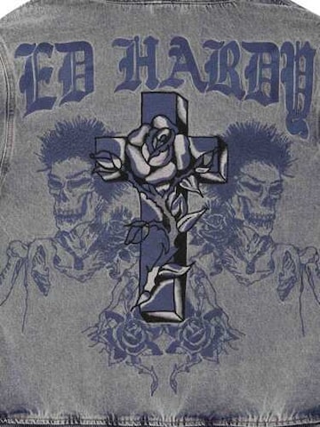 Ed Hardy Sweatjacke 'Flaming' in Blau