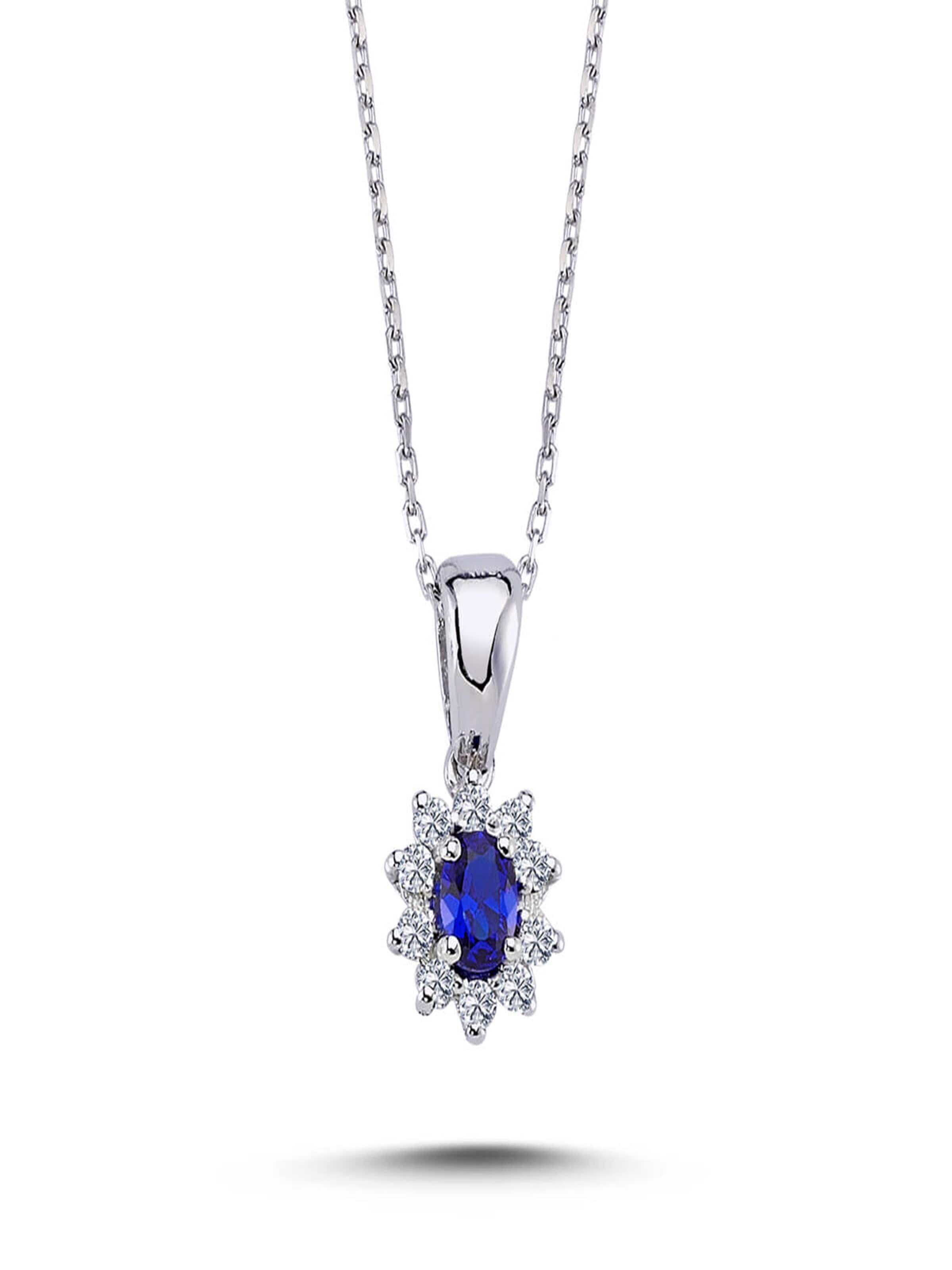 EinStein Diamant Necklace in Silver: front