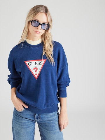 Felpa 'ICONIC' di GUESS JEANS in blu: frontale