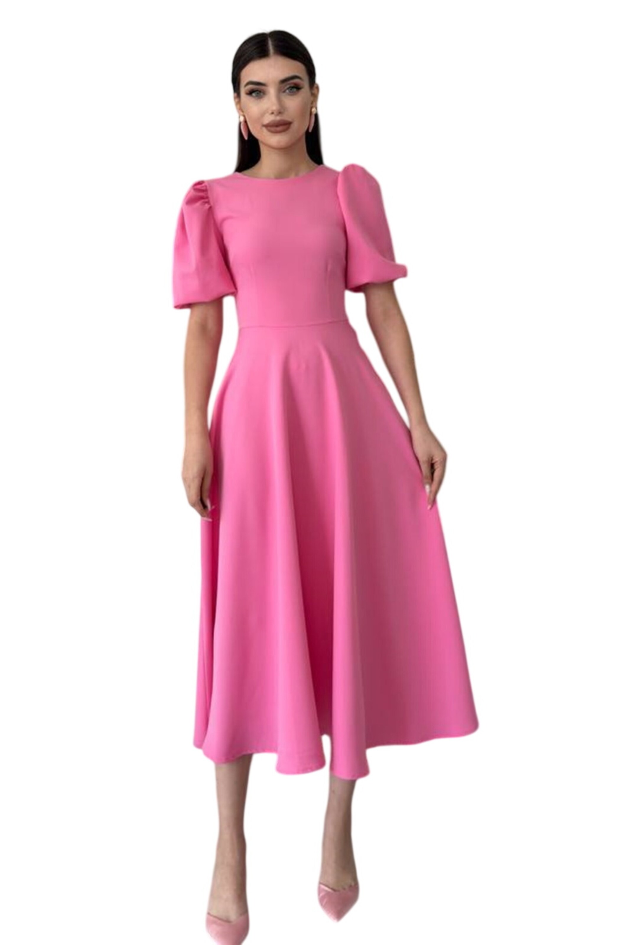 WOMAN VISION Jurk in Roze: voorkant