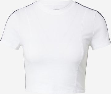 Tricou funcțional de la Calvin Klein Sport pe alb: față